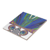 African Blue Lila Decoration Art Design Print Fliese (Seite)