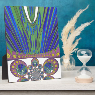 African Blue Lila Decoration Art Design Print Fotoplatte