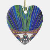 African Blue Lila Decoration Art Design Print Keramik Ornament (Rechts)