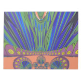 African Blue Lila Decoration Art Design Print Notizblock (Vorderseite)