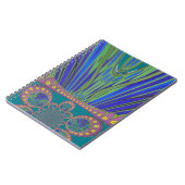 African Blue Lila Decoration Art Design Print Notizblock (Linke Seite)