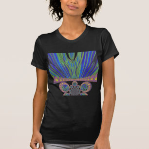 African Blue Lila Decoration Art Design Print T-Shirt