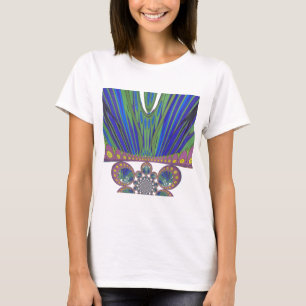 African Blue Lila Decoration Art Design Print T-Shirt
