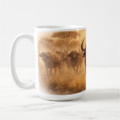 African Buffalo Herd Strength & Unity Wildlife Art Kaffeetasse (Links)