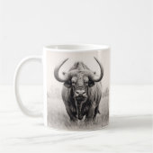 African Buffalo Pencil Zeichnend Kaffeetasse (Links)