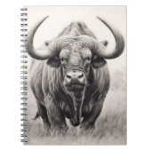 African Buffalo Pencil Zeichnend Notizblock (Vorderseite)