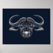 African Buffalo Print | African Buffalo Print Poster (Vorne)