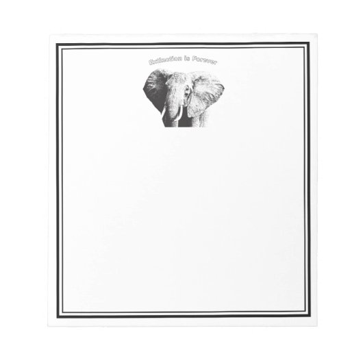 African Bush Elephant Notizblock (Vorderseite)