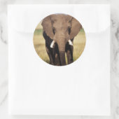 African Bush Elephant Runder Aufkleber (Tasche)