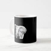 African Bush Elephant Zeichnend Kaffeetasse (Vorderseite Links)