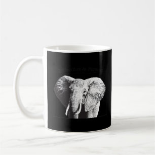 African Bush Elephant Zeichnend Kaffeetasse