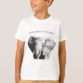 African Bush Elephant Zeichnend T-Shirt (Vorderseite)
