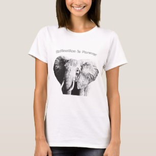 African Bush Elephant Zeichnend T-Shirt