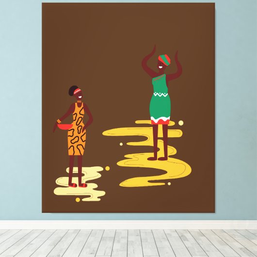 African Canvas Print Leinwanddruck (Insitu (Holzboden))