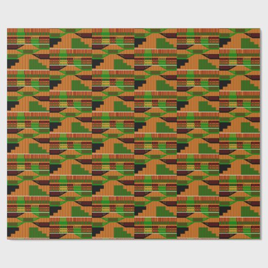 African Classic Kente Geschenkpapier (Flach)