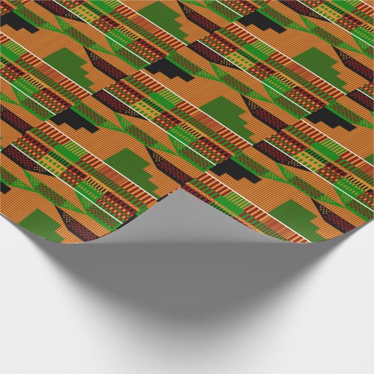 African Classic Kente Geschenkpapier (Ecke)