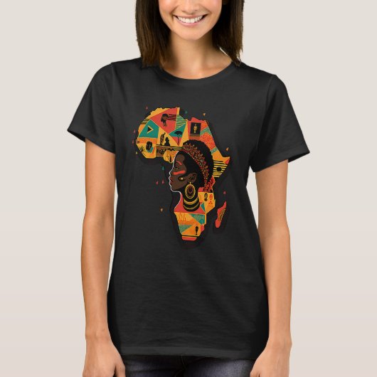 African Continent Black History T-Shirt (Vorderseite)