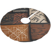 African culture designs on diagonal shapes polyester weihnachtsbaumdecke (Schrägansicht)