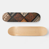 African culture designs on diagonal shapes skateboard (Horizontal)