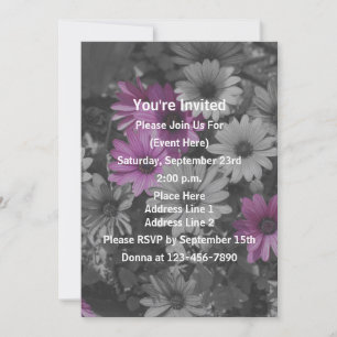 African Daisies Floral Party Einladung