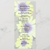 African Daisies Lemon Symphony Wedding Program Programm (Rückseite)