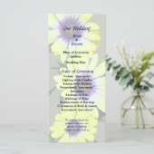 African Daisies Lemon Symphony Wedding Program Programm (Stehend Vorderseite)