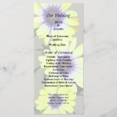 African Daisies Lemon Symphony Wedding Program Programm (Vorderseite)