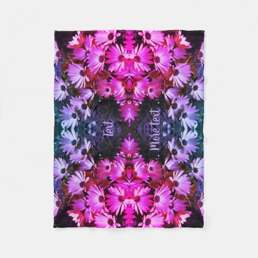 African Daisy Blume Abstrakt Tinted Personalisiert Fleecedecke (Vorderseite)