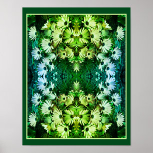 African Daisy Blume Mirror Abstrakt Poster