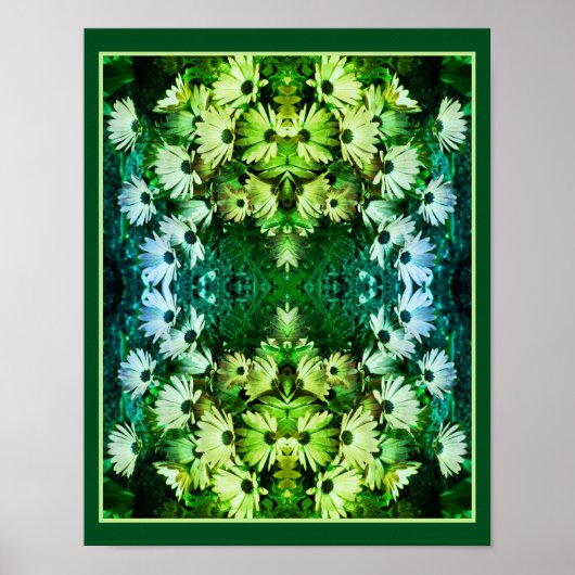 African Daisy Blume Mirror Abstrakt Poster (Vorne)