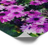 African Daisy Blume Vintag Look Abstrakt Poster (Ecke)