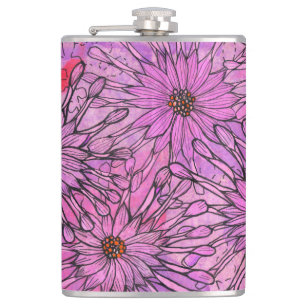African Daisy Cape Daisies Pink Blume Blumenstrauß Flachmann