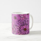 African Daisy Cape Daisies Pink Blume Blumenstrauß Kaffeetasse (VorderseiteRechts)