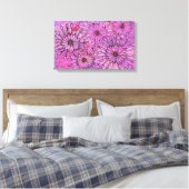 African Daisy Cape Daisies Pink Blume Blumenstrauß Leinwanddruck (Insitu (Schlafzimmer))