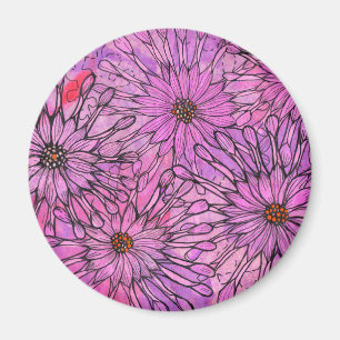 African Daisy Cape Daisies Pink Blume Blumenstrauß Magnet