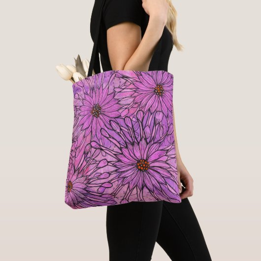 African Daisy Cape Daisies Pink Blume Blumenstrauß Tasche (Von Nahem)