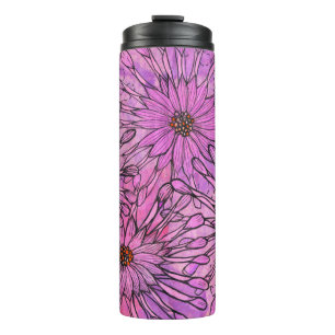 African Daisy Cape Daisies Pink Blume Blumenstrauß Thermosbecher