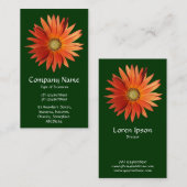 African Daisy - Dunkelgrün Visitenkarte (Vorne/Hinten)