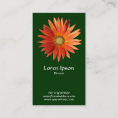 African Daisy - Dunkelgrün Visitenkarte (Rückseite)