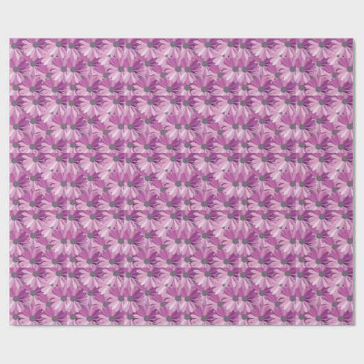African Daisy Floral Pattern Geschenkpapier (Flach)