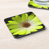 African Daisy Fluorescent Yellow Cork Untersetzer (Linke Seite)