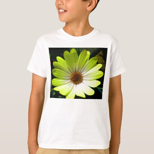 African Daisy Fluorescent Yellow Girls T Shirt (Vorderseite)