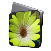 African Daisy Fluorescent Yellow Laptop Bag Laptopschutzhülle (Vorderseite Links)