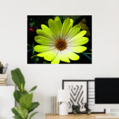 African Daisy Fluorescent Yellow Print Poster (Heimbüro)