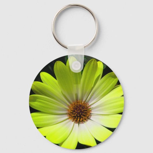 African Daisy Fluorescent Yellow Schlüsselanhänger (Vorderseite)