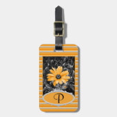 African Daisy Fotografy and Monogram Front Gepäckanhänger (Vorderseite vertikal)