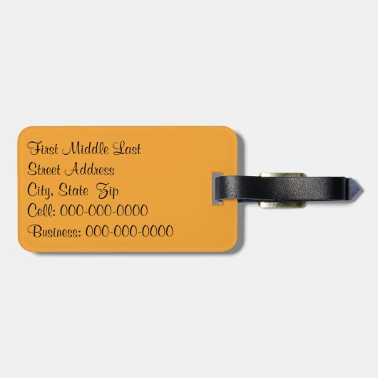 African Daisy Fotografy and Monogram Front Gepäckanhänger (Rückseite horizontal)