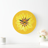 African Daisy / Gazania - Mustard Gold Große Wanduhr (Zuhause)