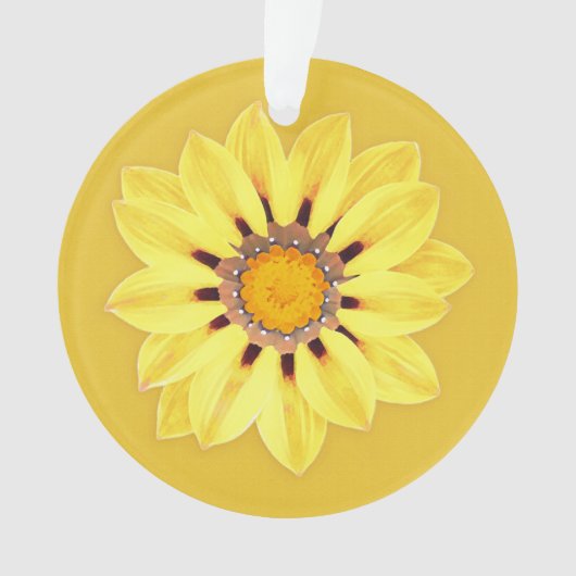 African Daisy / Gazania - Mustard Gold Ornament (Vorderseite)
