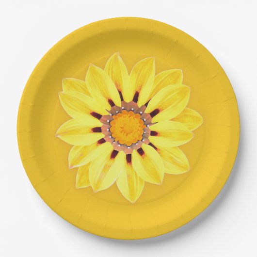 African Daisy / Gazania - Mustard Gold Pappteller (Vorderseite)